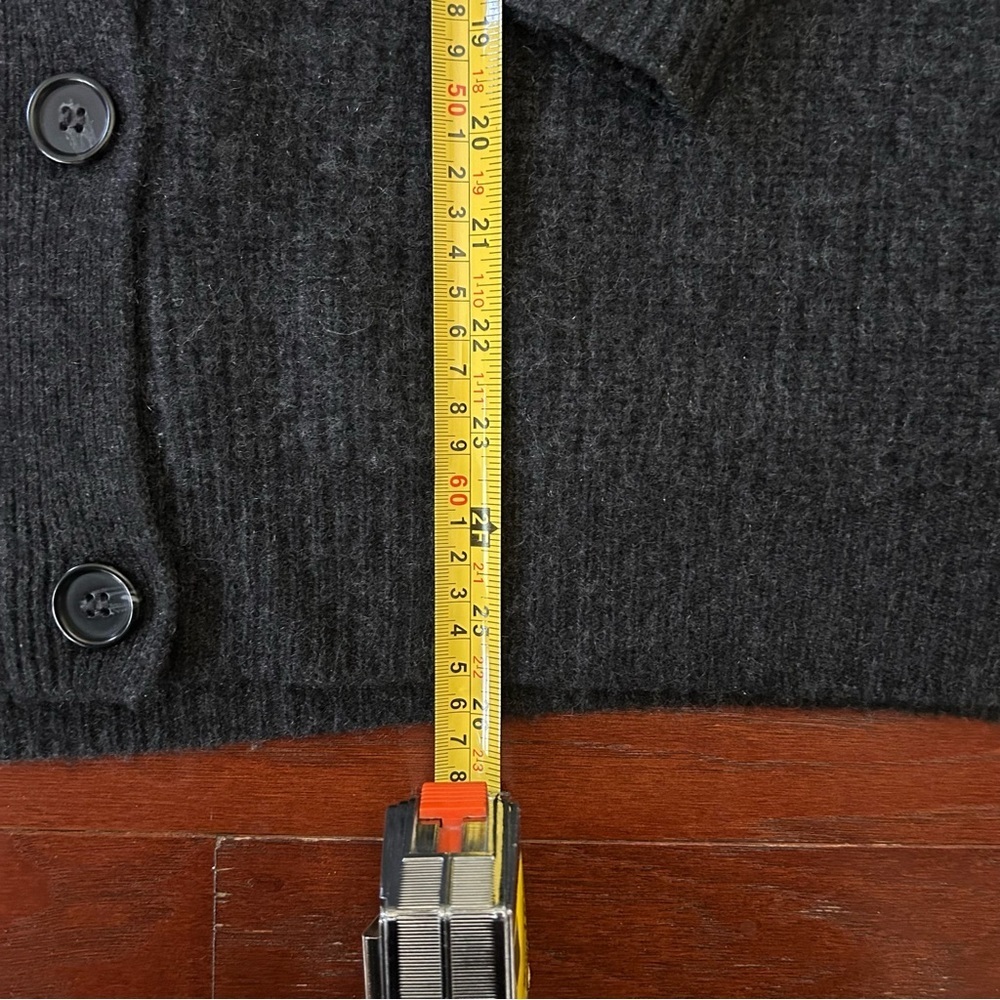 $475 Jenni Kayne Cashmere Cocoon Cardigan charcoal size XS oversized boxy Vneck - Picture 5 of 12
